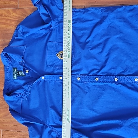 Lauren Ralph Lauren Womens Vintage Long Sleeve Button Up Cotton Dress Shirt Sz1X - Picture 6 of 9